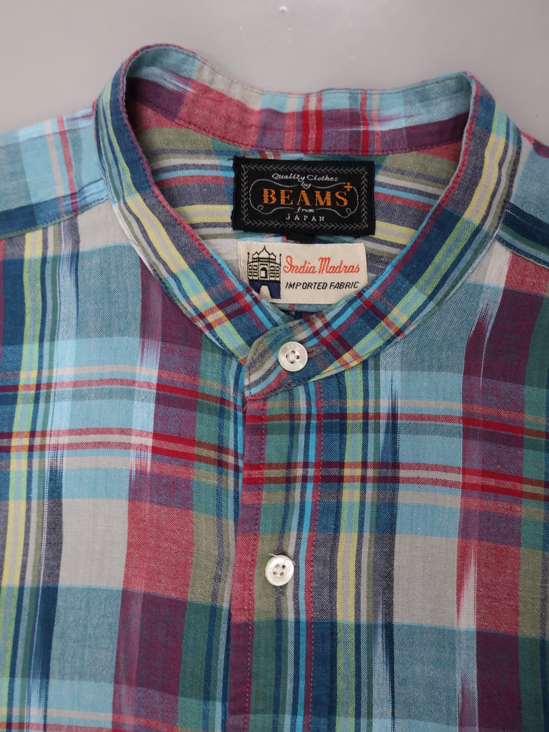 BEAMS India Madras Pullover Shirt 상품이미지3