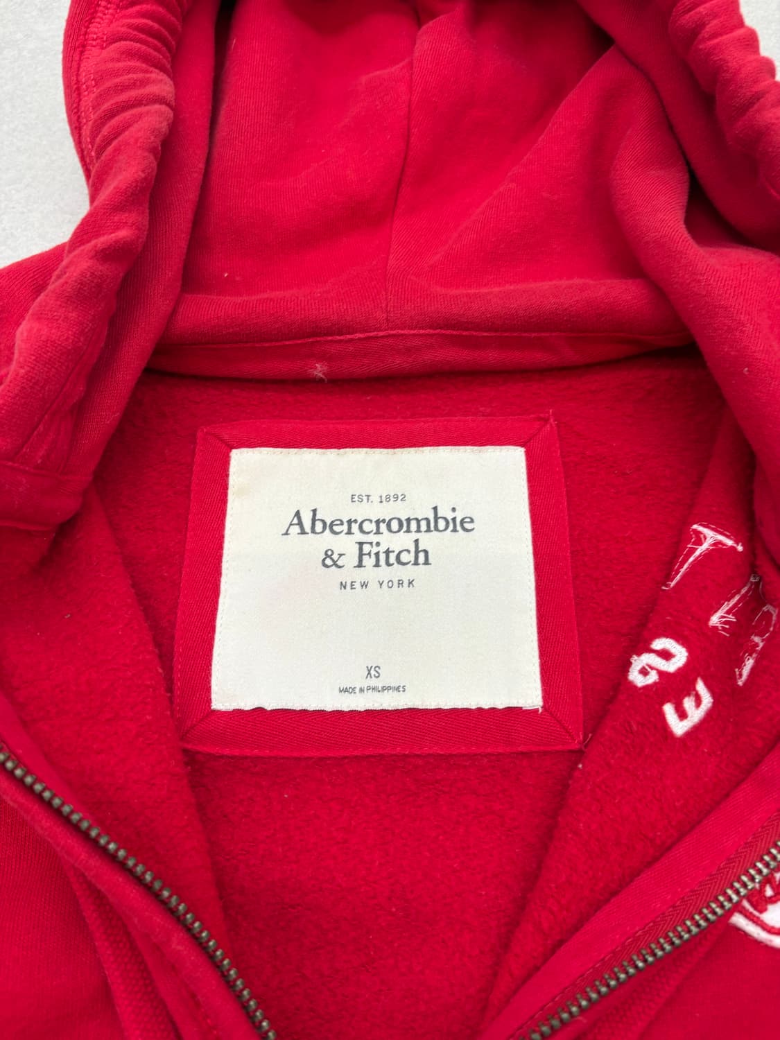 아베크롬비 피치 후드집업 레드 상품이미지5