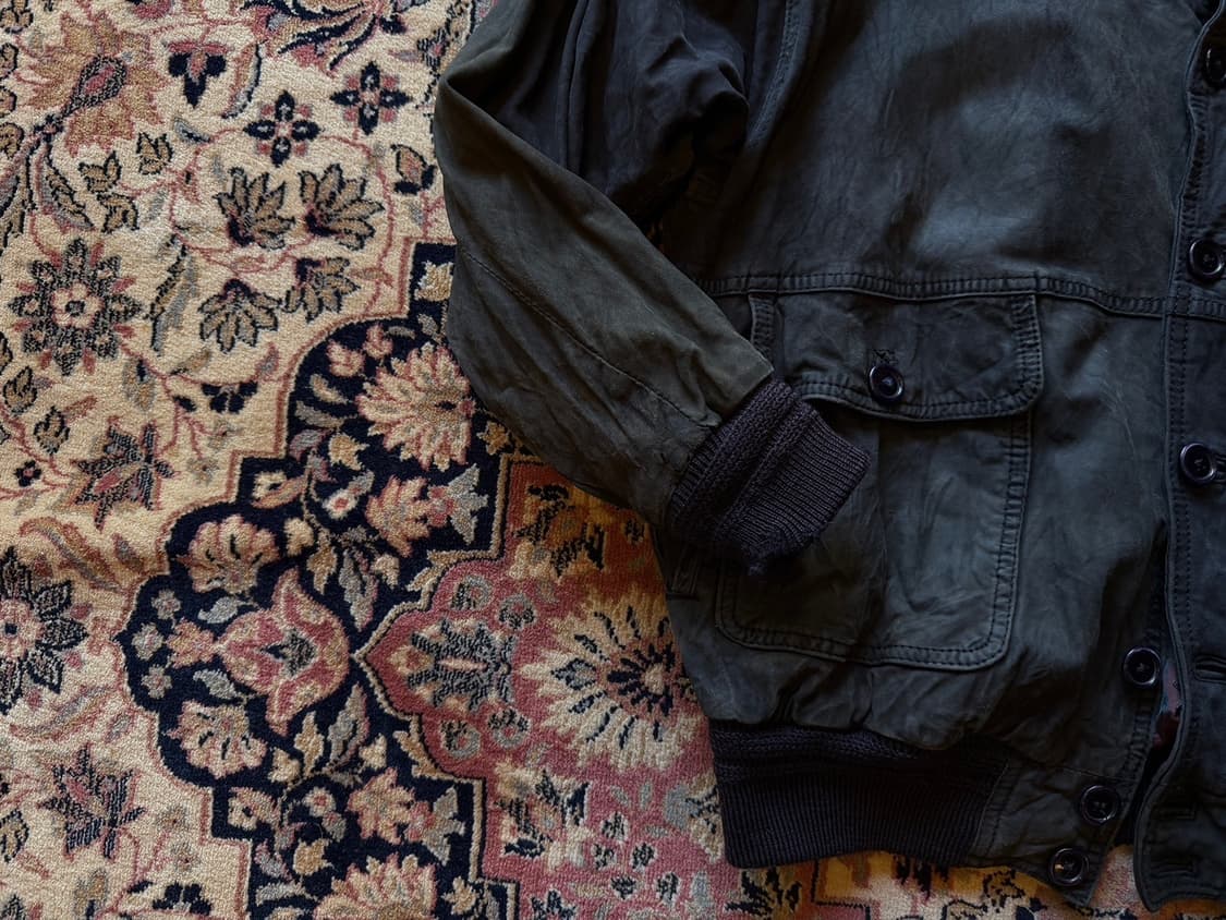 이태리 VTG 레더 해링턴 자켓 100 상품이미지4