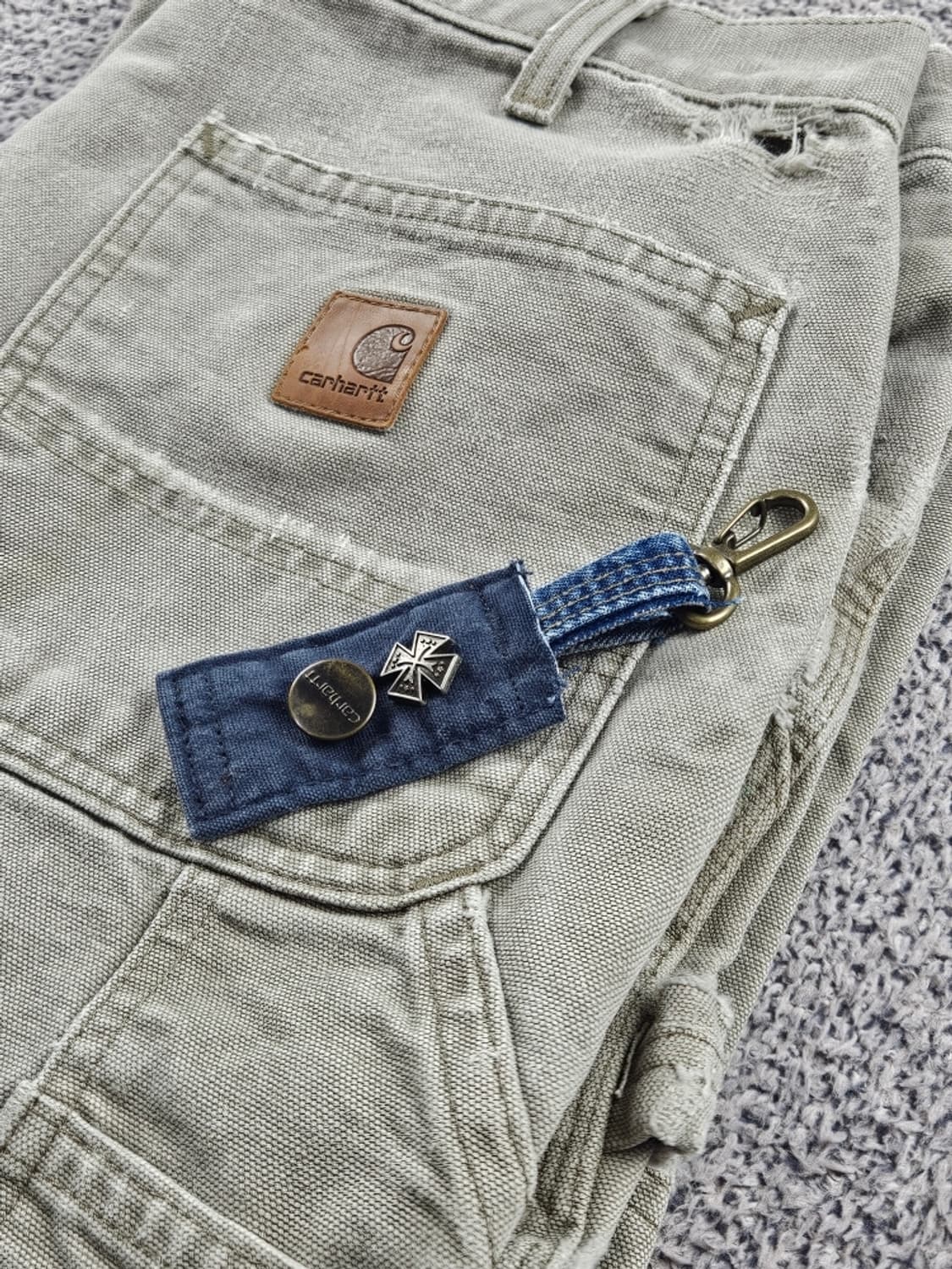 칼하트 버튼 핸드메이드 커스텀 카라비너 키링 ( OS ) / 10895 상품이미지6