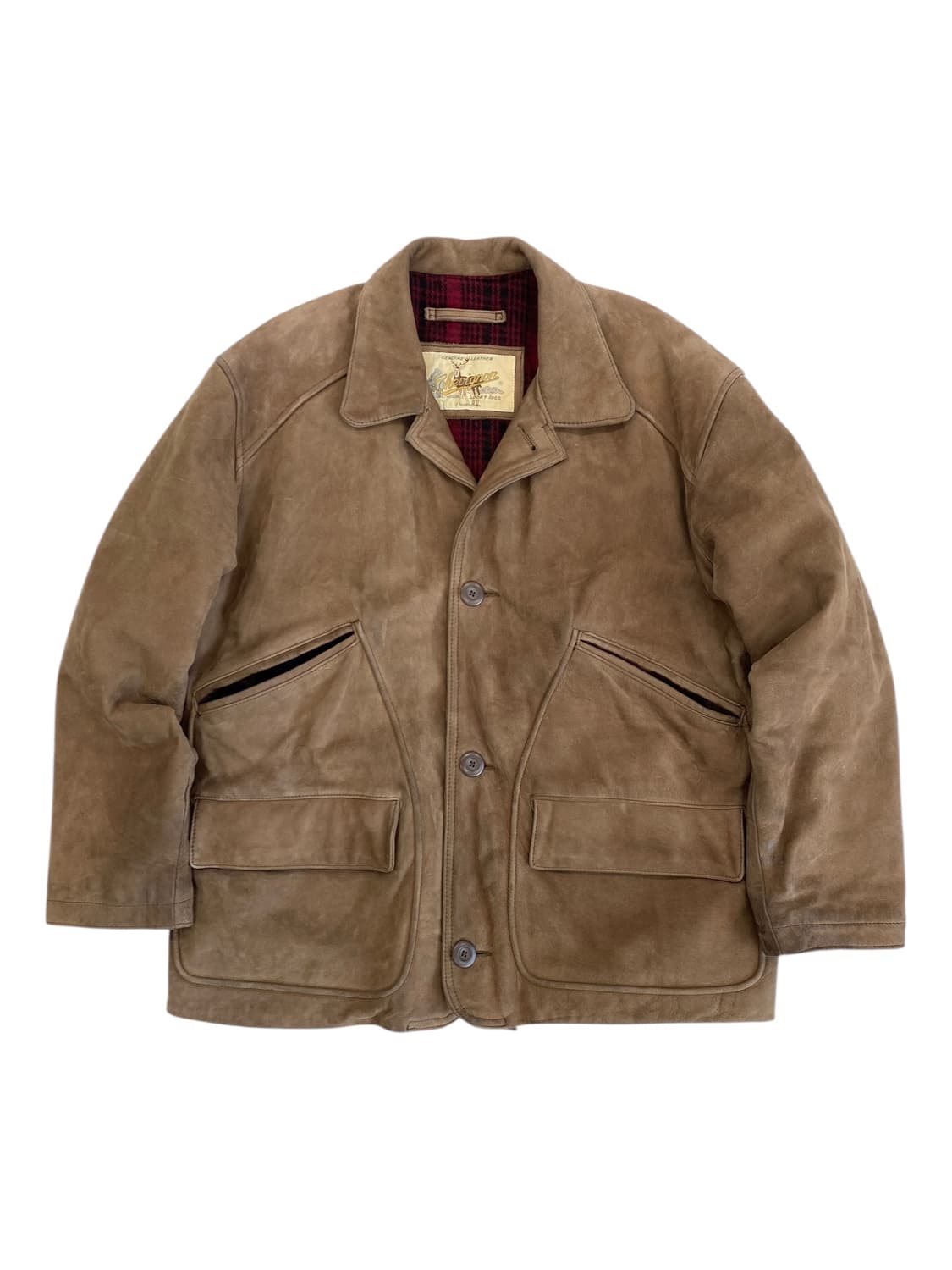 8-90's 쉐비뇽 소가죽 헌팅 자켓 상품이미지1