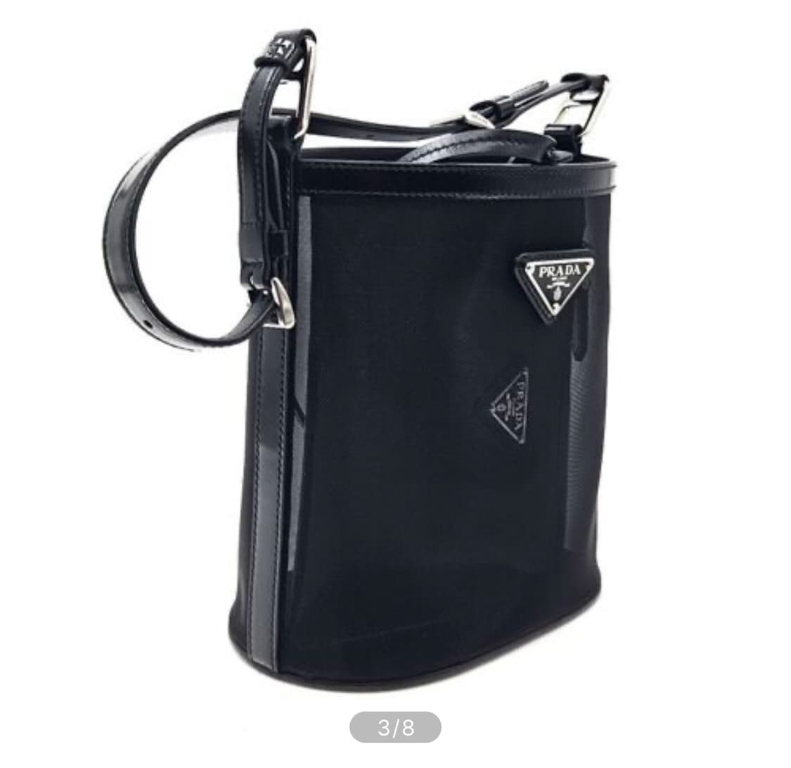 정품 프라다 폴카 메쉬 2way 버킷백 상품이미지9