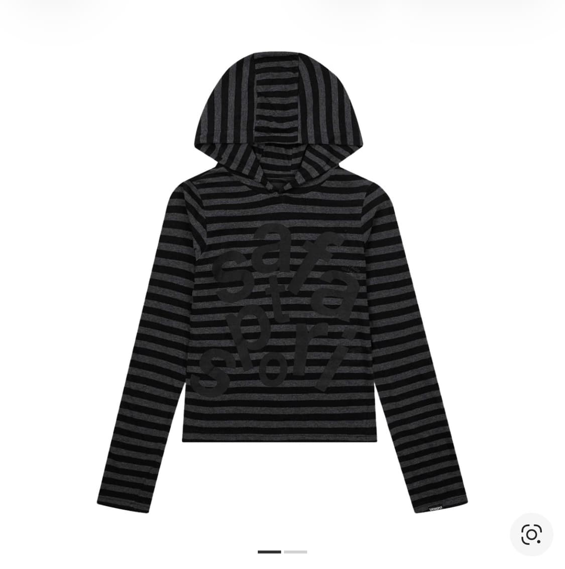 사파리스팟 1/2 티켓팅 스트라이프 보더 후디블랙 상품이미지1