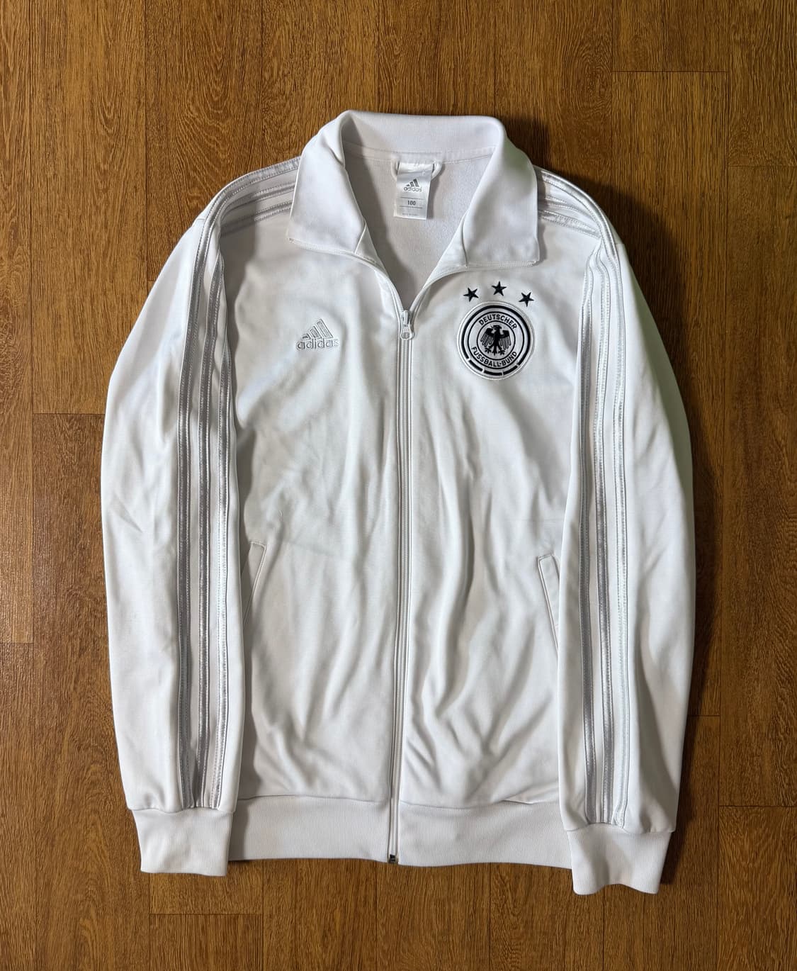 (대대장!!)아디다스 독일 화이트 실버 흰실 트랙탑 져지 L 상품이미지1
