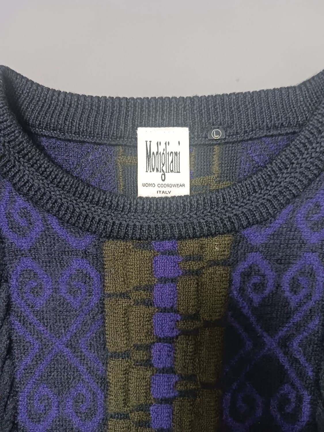 [L] 모딜리아니 이태리 빈티지 패턴 울 니트 상품이미지2