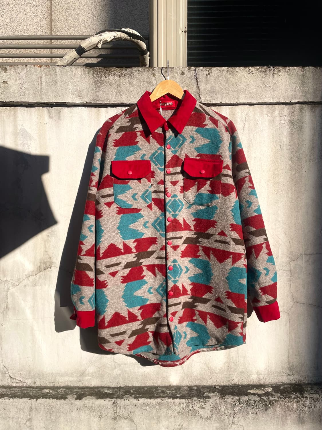 Navajo Pattern Flannel Shirt 상품이미지1