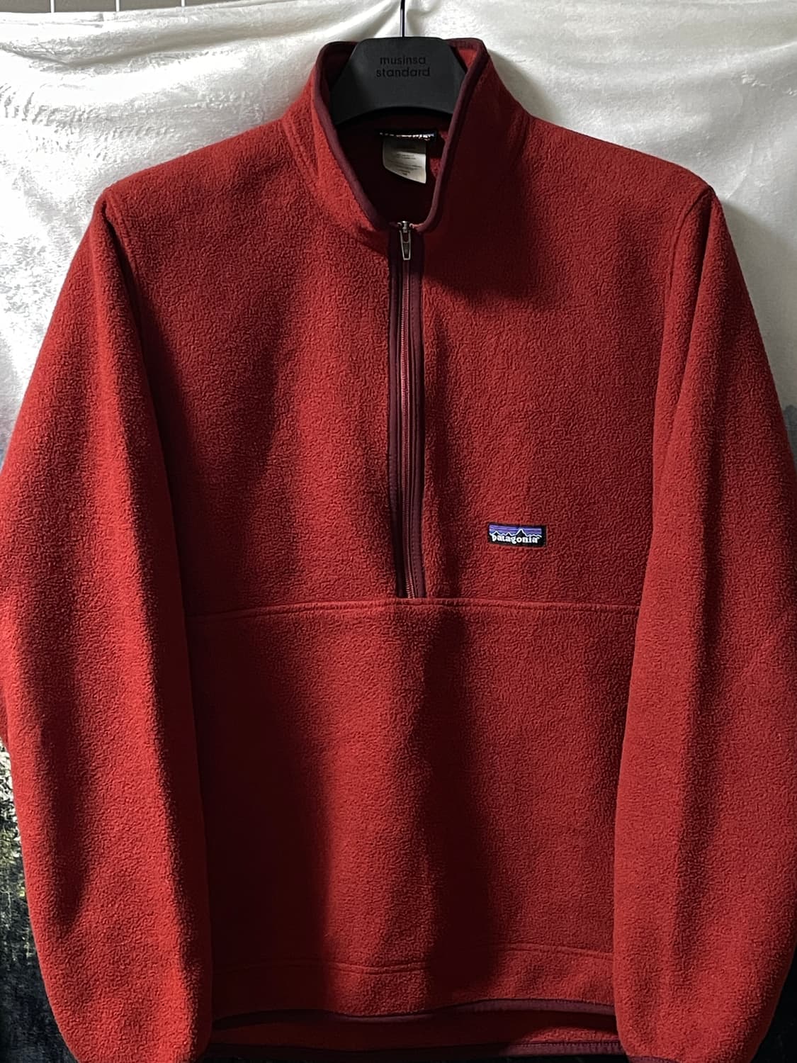 M 90s 파타고니아 신칠라 레드 하프집업 상품이미지1