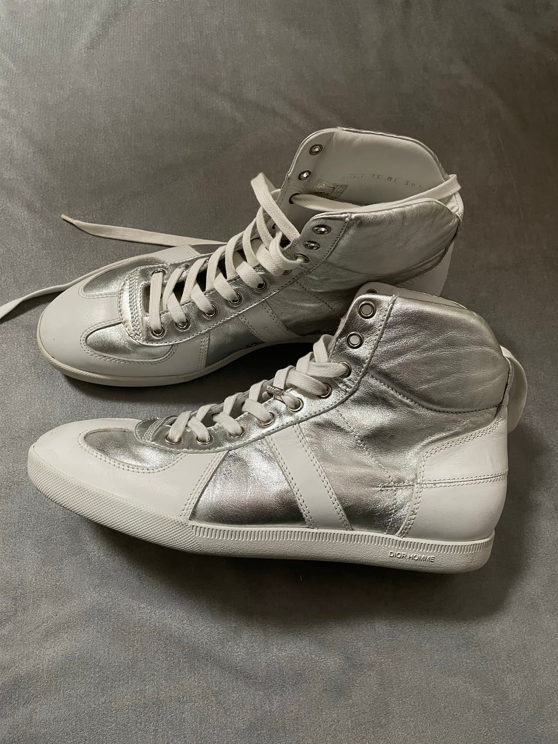 디올옴므 09ss 독일군 하이탑 실버 39.5 상품이미지2