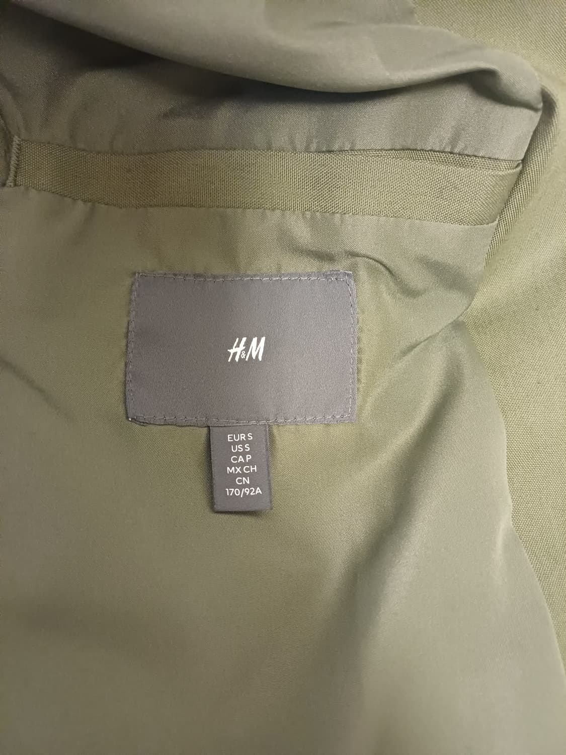 h&m 오버사이즈 남성 카 코트 S [카키그린] 상품이미지7