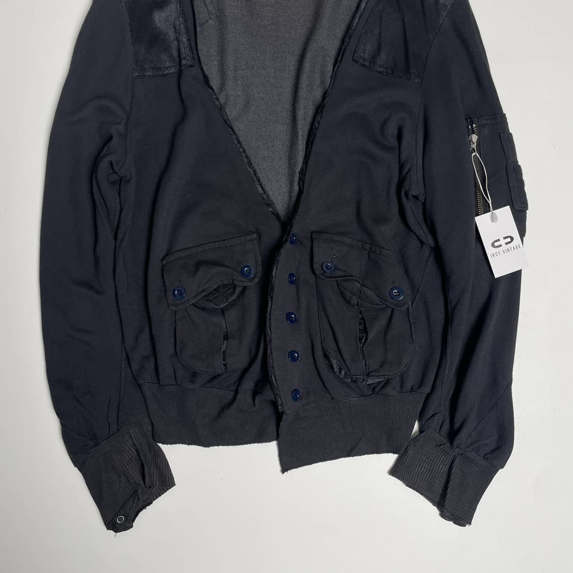 Rna 패치워크 져지 가디건 상품이미지3