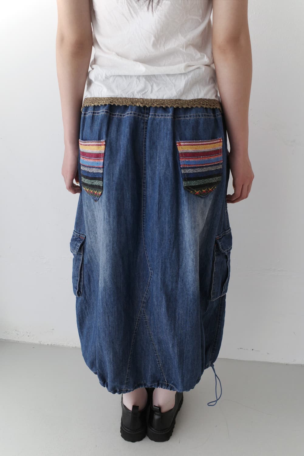 patch balloon denim skirt 상품이미지6