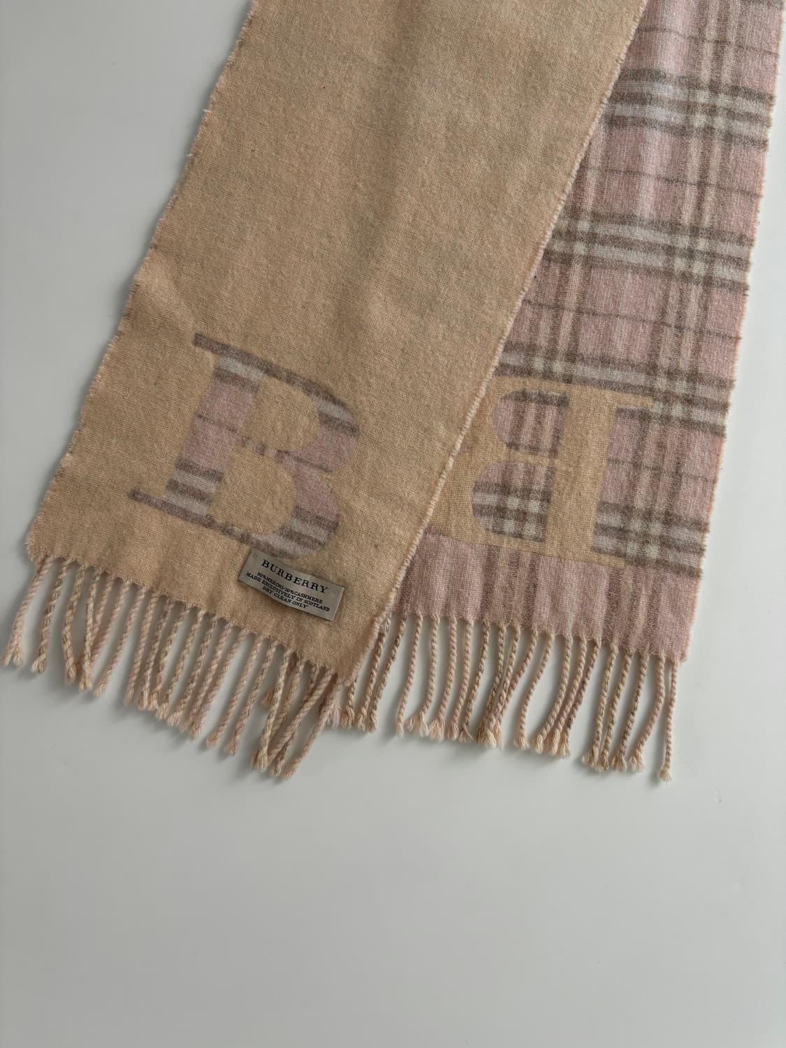 Burberry 버버리 B로고 노바체크 캐시미어 울 머플러 상품이미지2