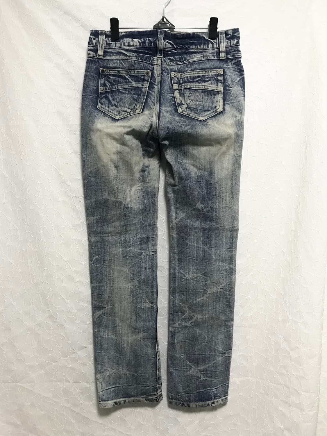 빈티지 d.i.a깔 디스트로이드 데미지 레이스 데님 팬츠 상품이미지2