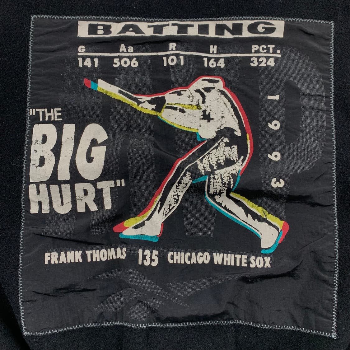 90‘s 리복 시카고 화이트삭스 프랭크 토마스 기념 바시티 자켓 상품이미지4
