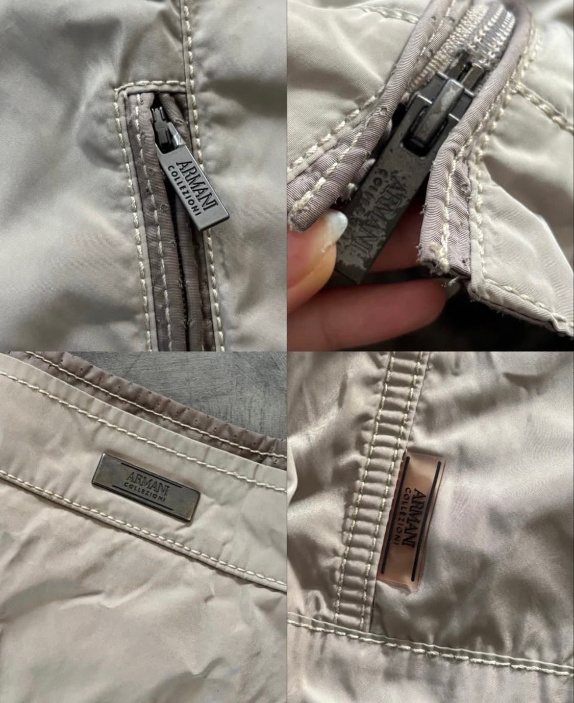 Armani Collezioni 아르마니 꼴레지오니 베이지 바이커 자켓 상품이미지9