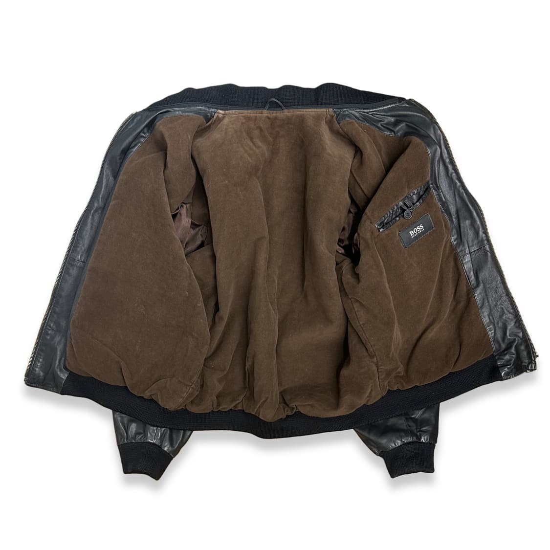 90s HUGO BOSS 레더 봄버 자켓 48 상품이미지3