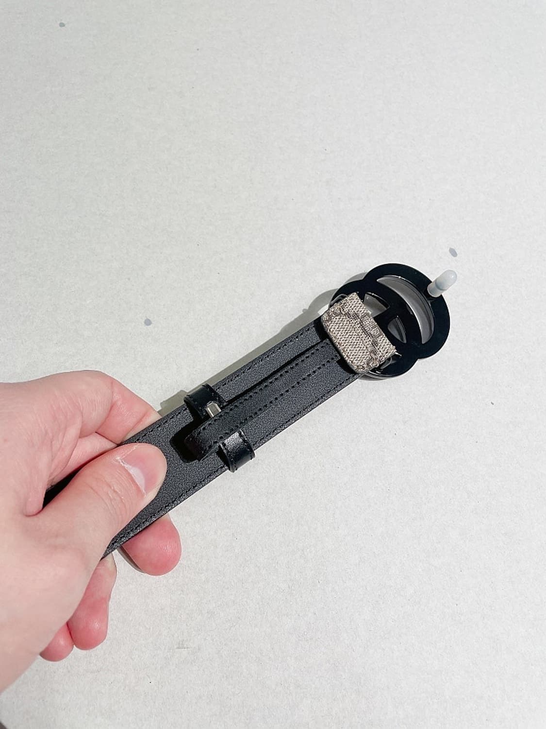 (정품/새상품) 구찌 여성 블랙 GG 마몬트 벨트 상품이미지2