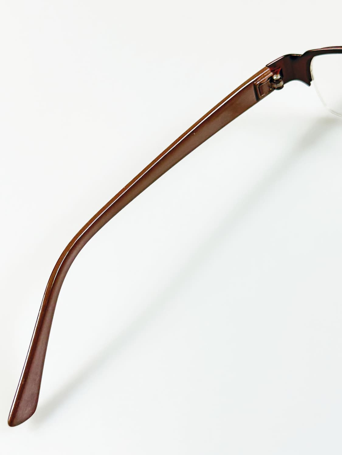 90s KING 브라운 메탈 반무테 프레임 빈티지 안경 상품이미지7