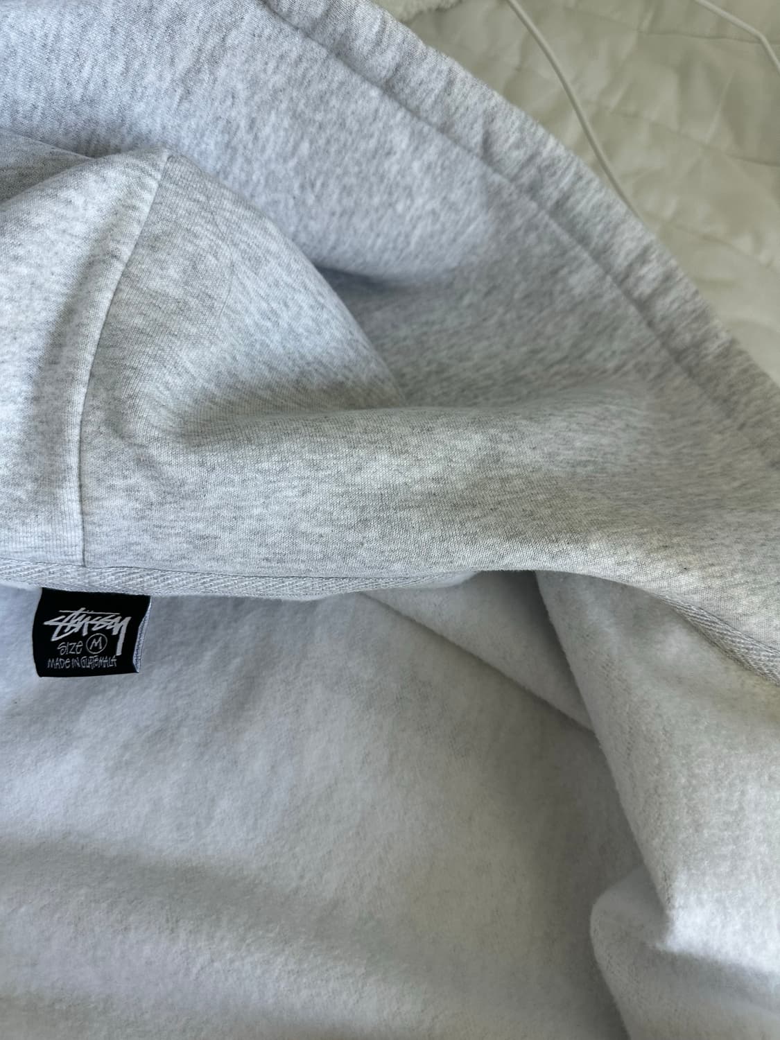 스투시 베이직 스투시 후드집업 애쉬헤더 m 상품이미지2