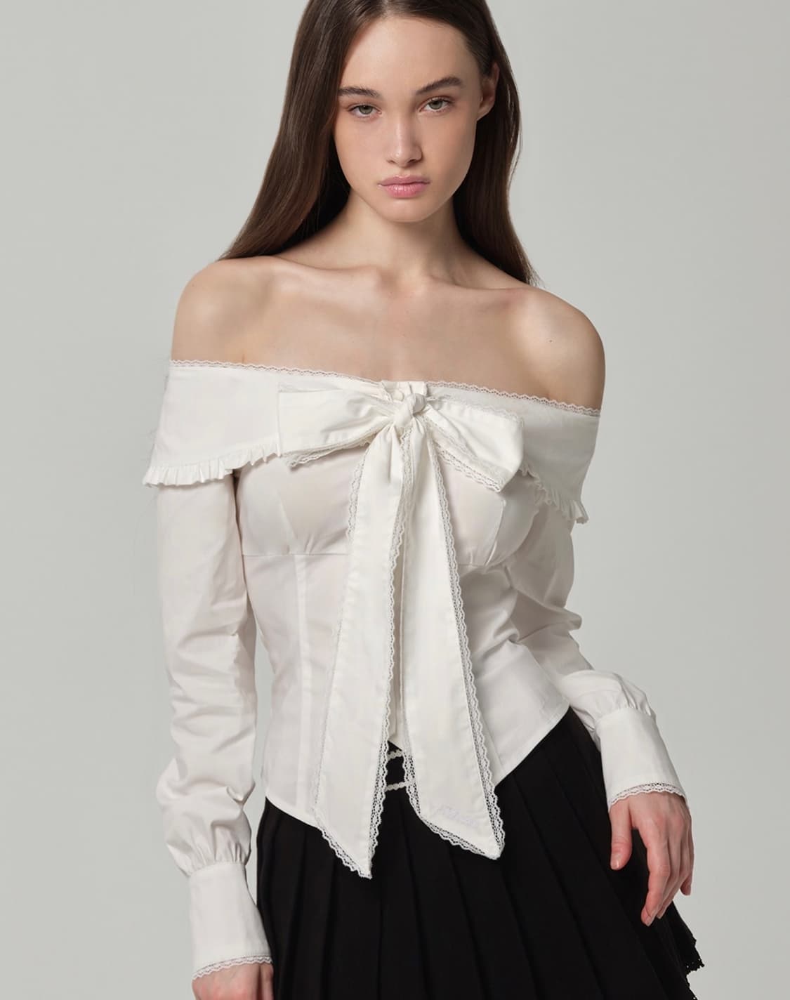 M)클리시어 비러브드 블라우스 beloved ribbon blouse 상품이미지1