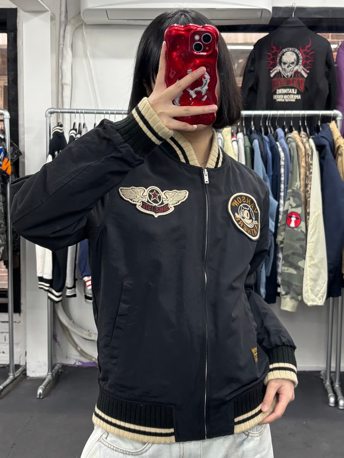 밴슨 레더 펠릭스 리버시블 블루종 자켓 상품이미지8