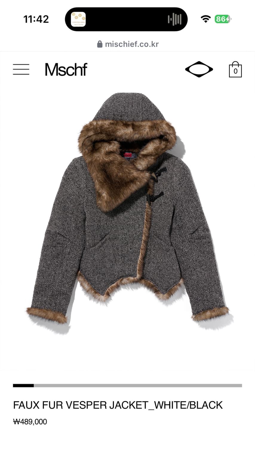 미스치프 FAUX FUR VESPER JACKET 상품이미지1