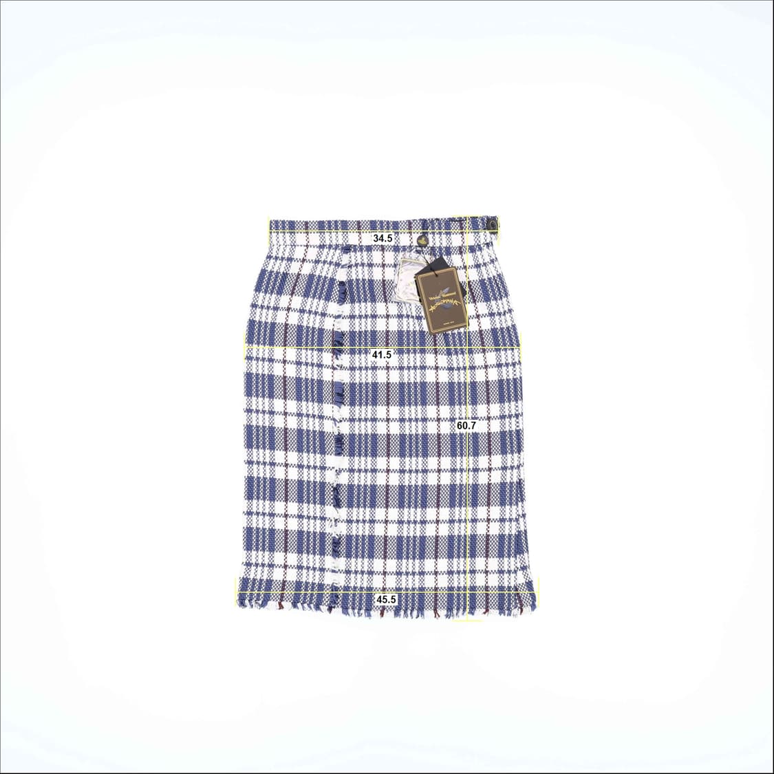 [38] 새상품 비비안 웨스트 우드 체크 트위드 치마 스커트 N6899 상품이미지7
