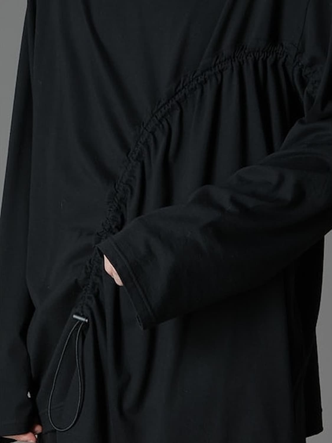 새상품 Ground Y 요지야마모토 커브드 블랙 롱슬리브 3size 상품이미지4