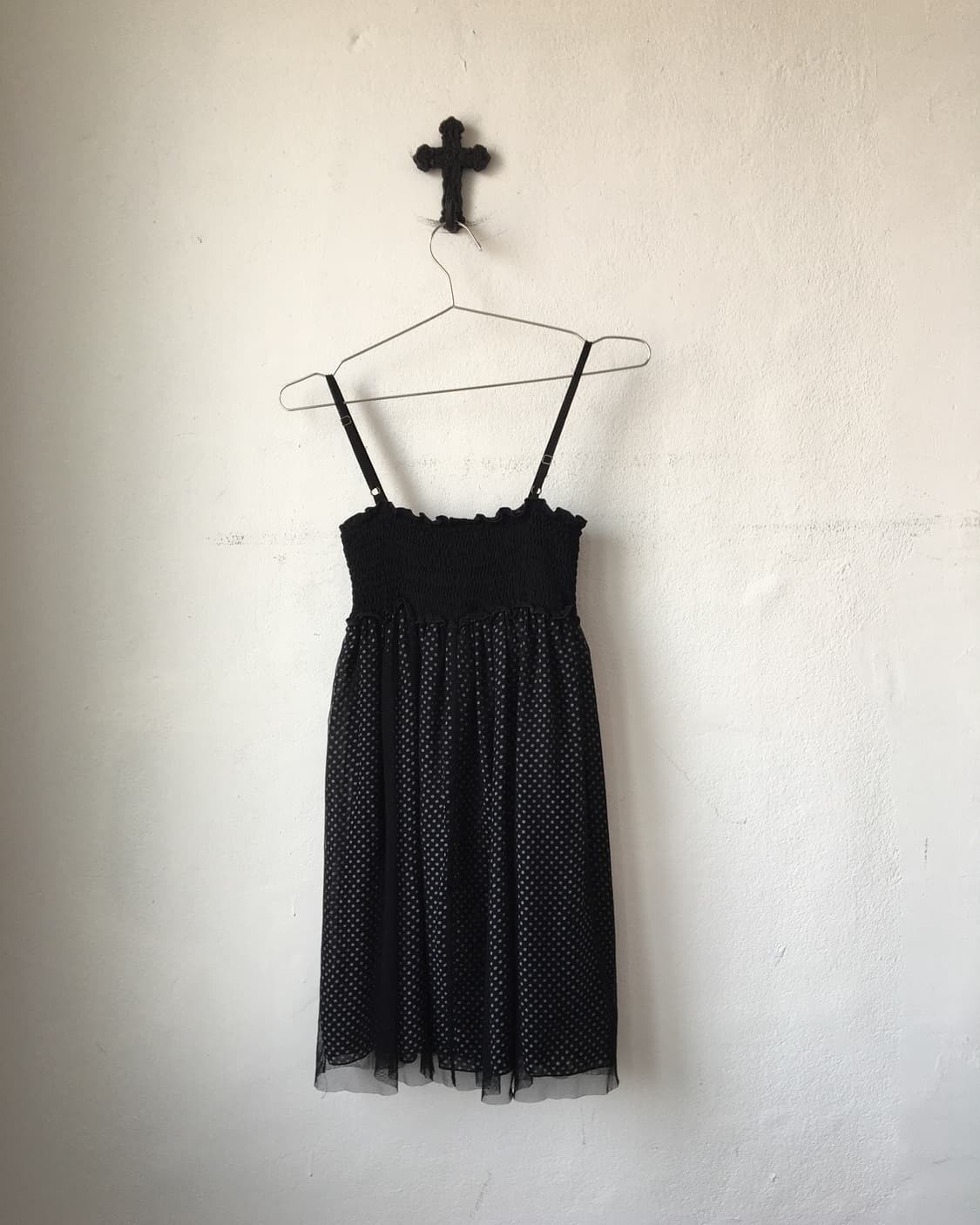 Lace up point dot pattern she layered sl 상품이미지3