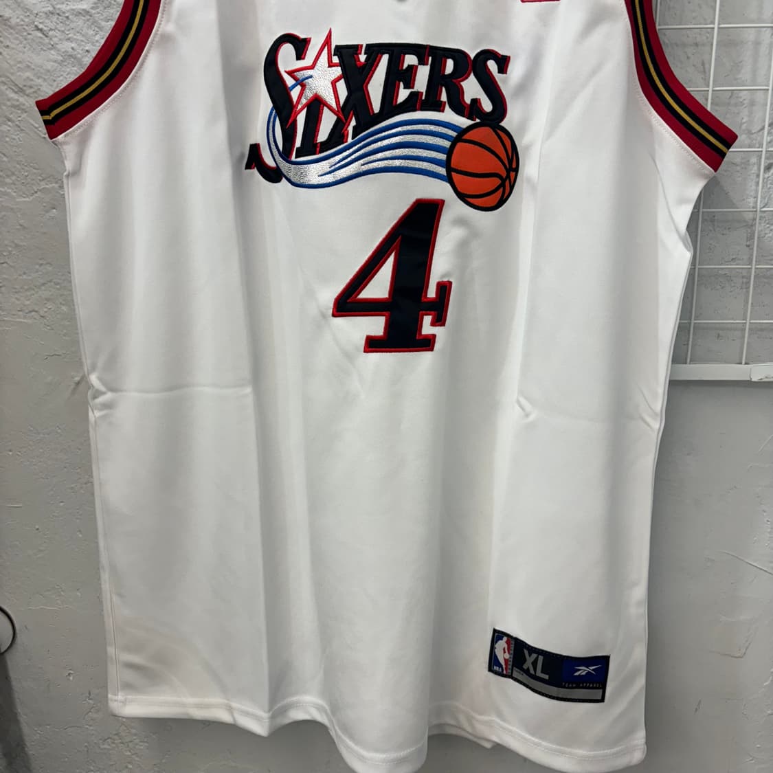 리복 X NBA 필라델피아 식서스 유니폼 슬리브리스 XL 상품이미지4