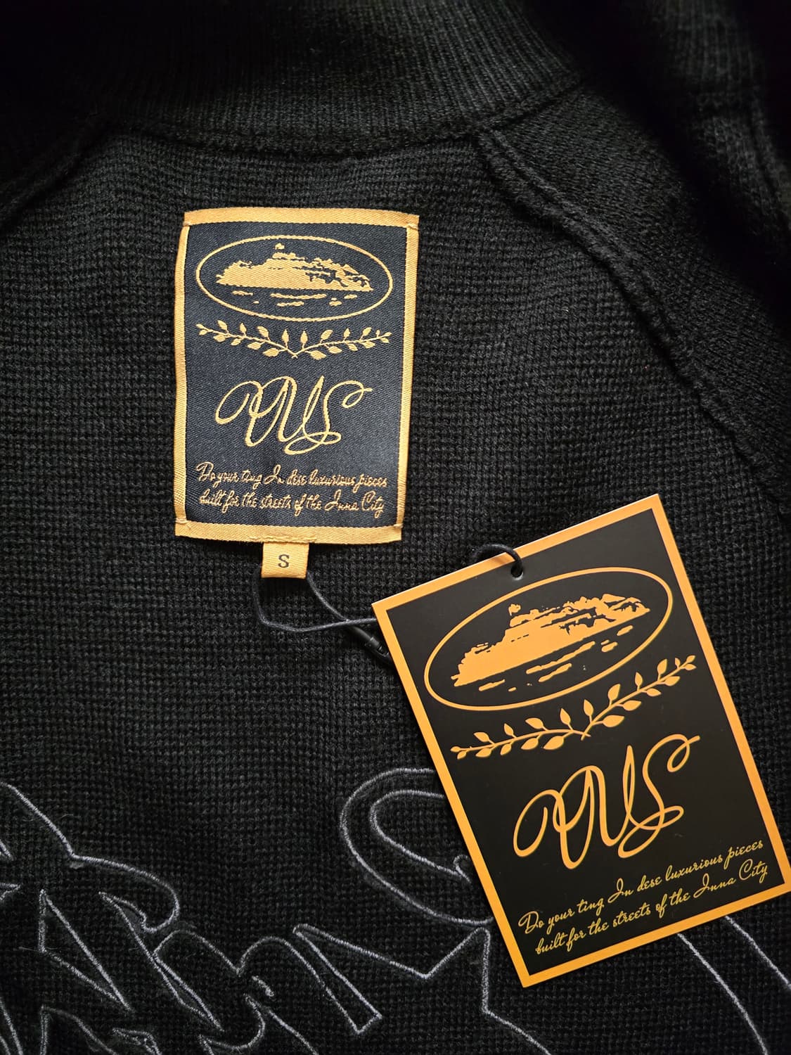 코르테이즈 니트 집업 블랙/그레이 S 상품이미지7