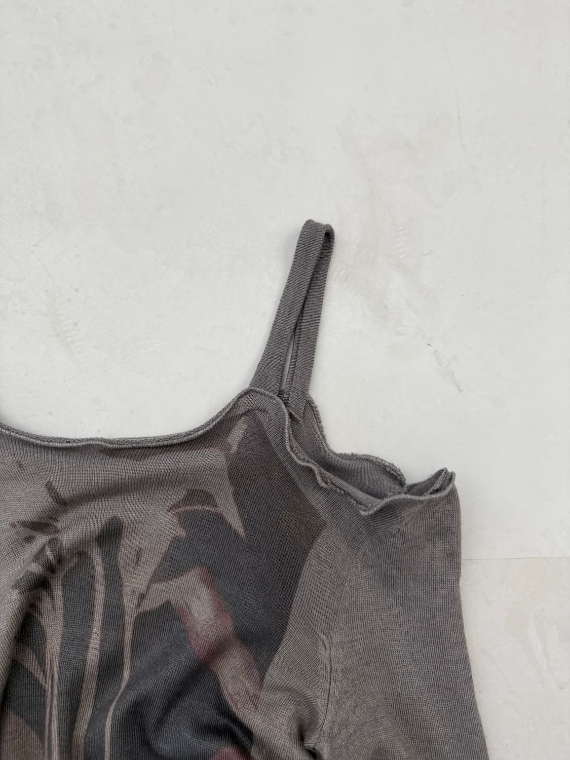 니트 오프숄더 셔링 원피스  상품이미지5