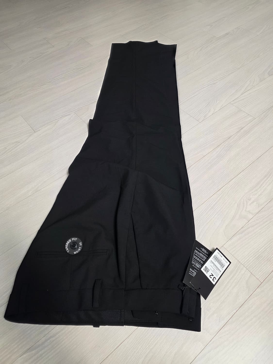 컨셉원 밴딩 블랙 테이퍼드핏 슬랙스 바지 32사이즈 새상품 상품이미지1