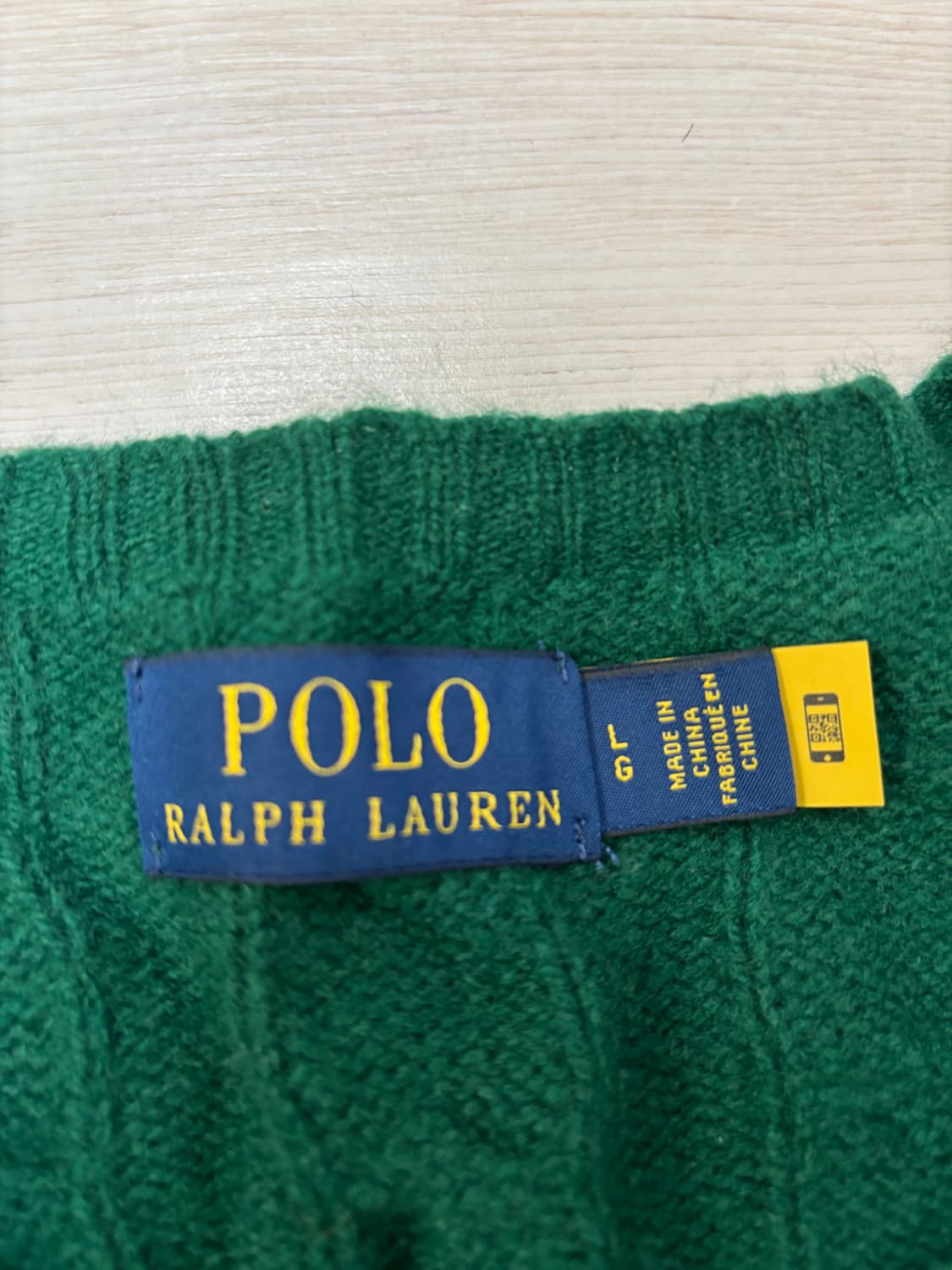 폴로 랄프로렌 캐시미어 울 케이블 니트_L size 상품이미지5