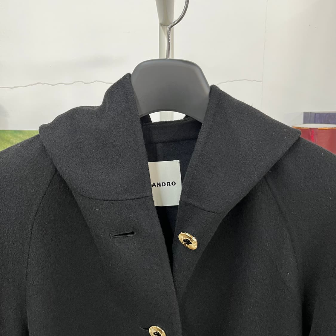 산드로 우먼 캐시미어 블렌드 후드코트 43 상품이미지3