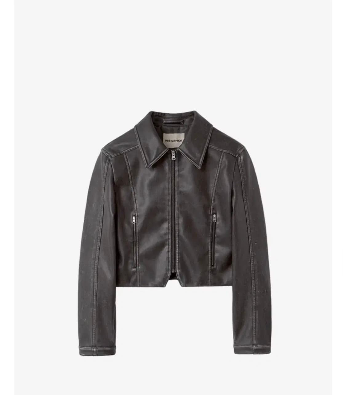 인사일런스우먼 워시드 에코 레더 점퍼 상품이미지4