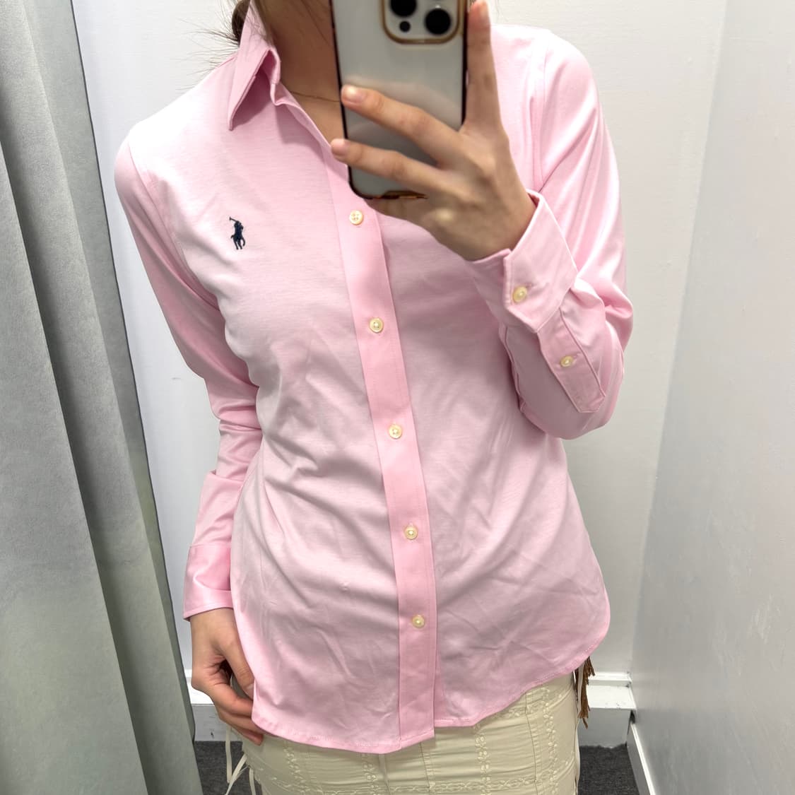 폴로 핑크 니트 드레스 셔츠 상품이미지2