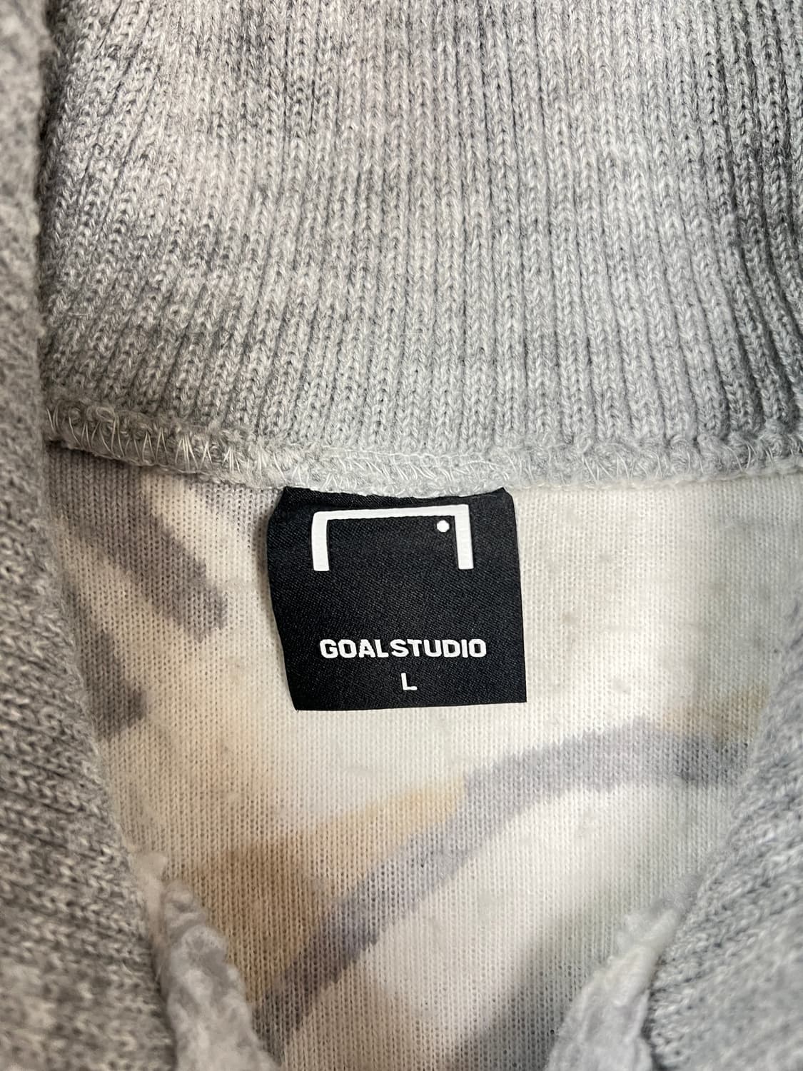 골스튜디오 WHO KNOWS 올오버 패턴 플리스 자켓 라이트 그레이 L 상품이미지5