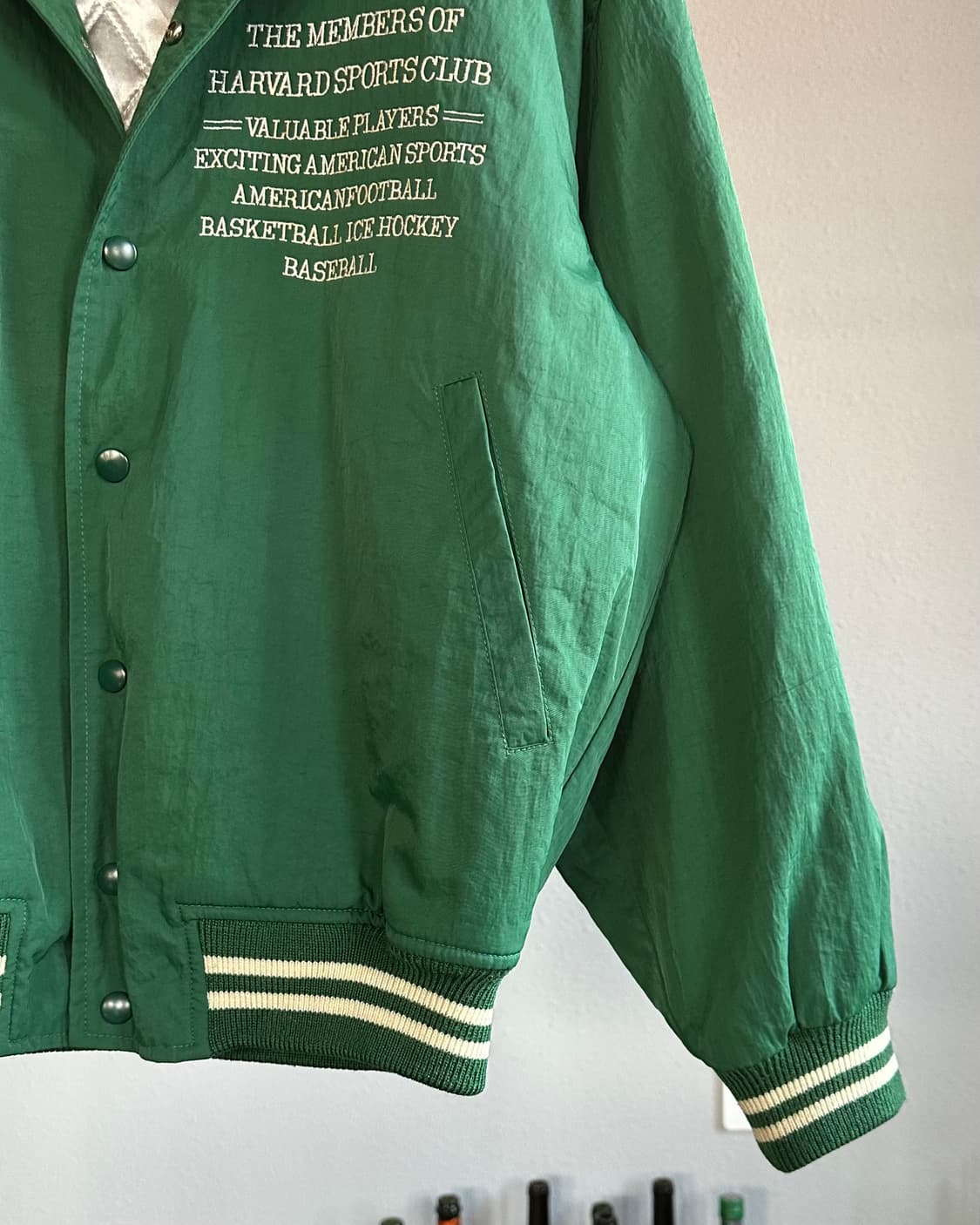 [M]JPN 하버드 대학교 스포츠 클럽 패디드 나일론 바시티 자켓 상품이미지7