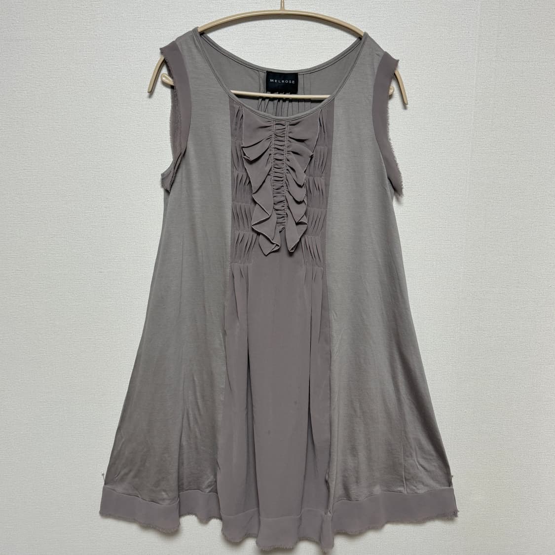 모리걸 러블리 프릴 셔링 민소매 원피스 상품이미지1