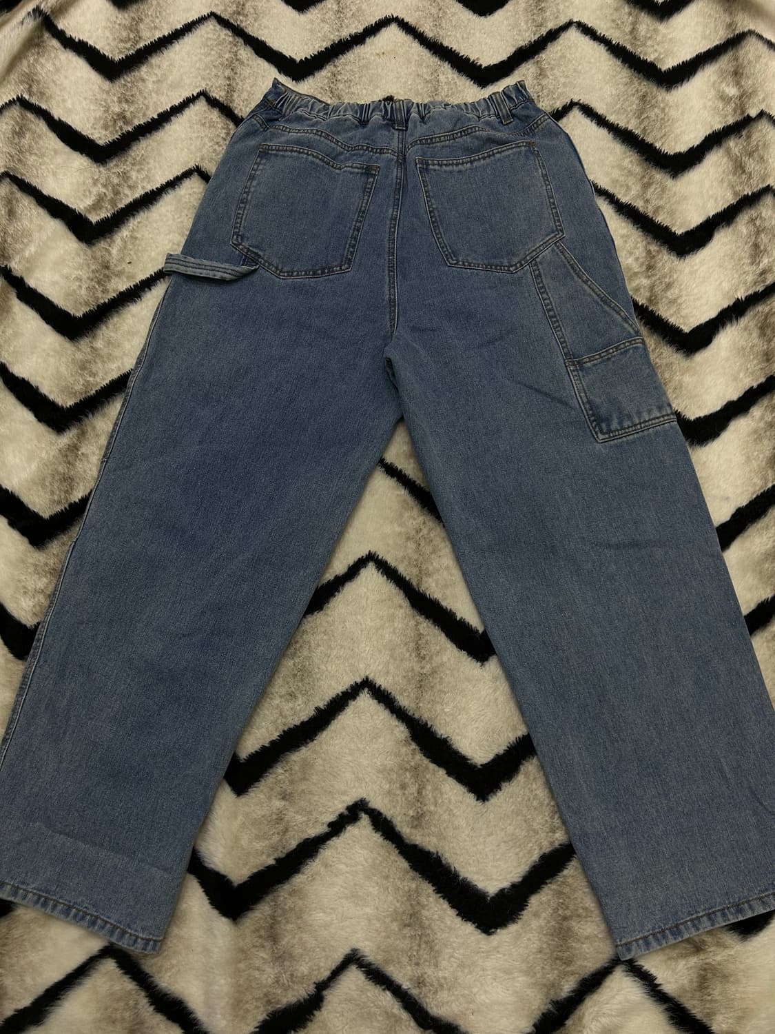 [L]낫포너드 밴딩 카펜더 와이드 데님 팬츠 상품이미지2