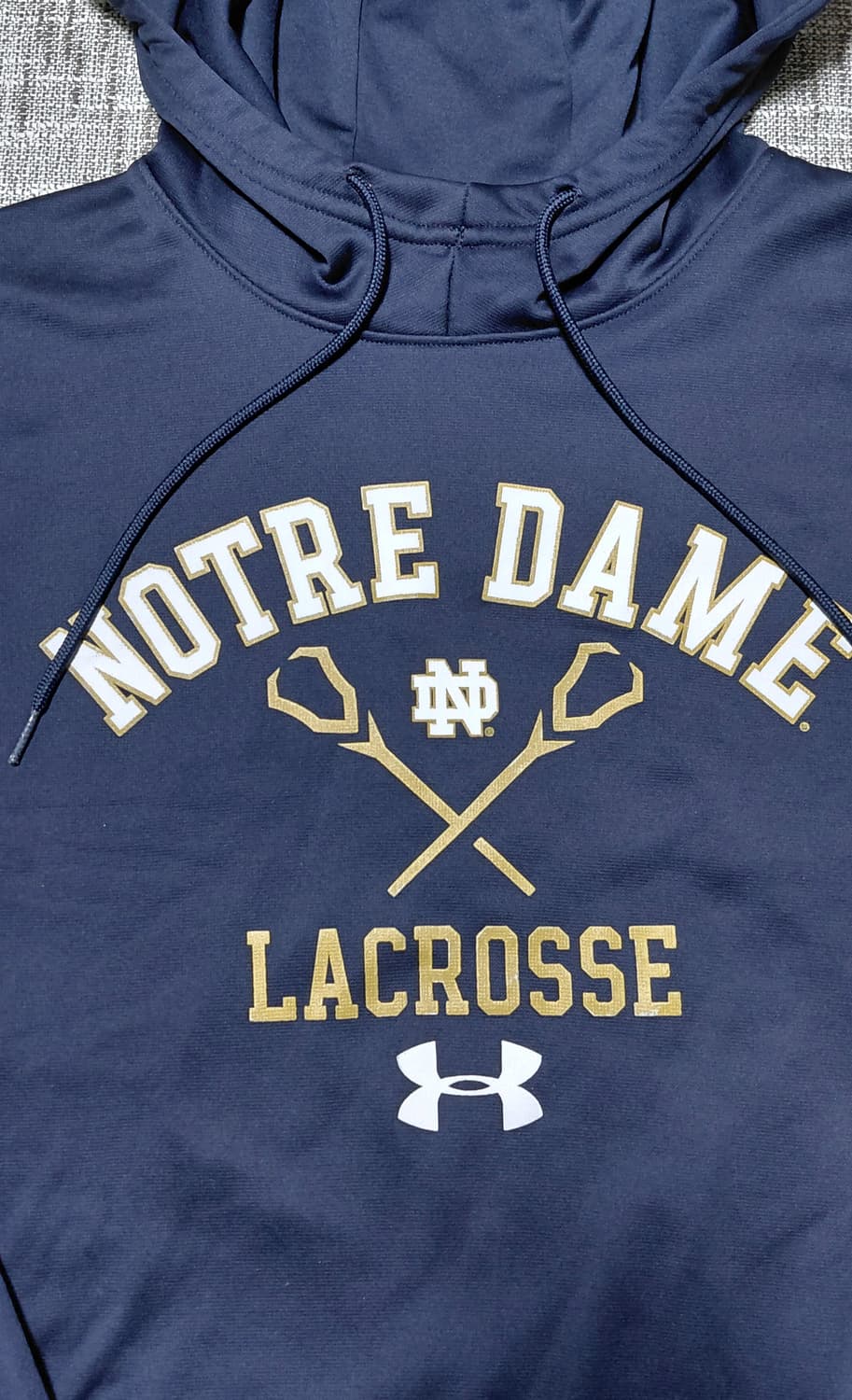 언더아머 Notre Dame 기모 후드티 L 네이비 상품이미지2