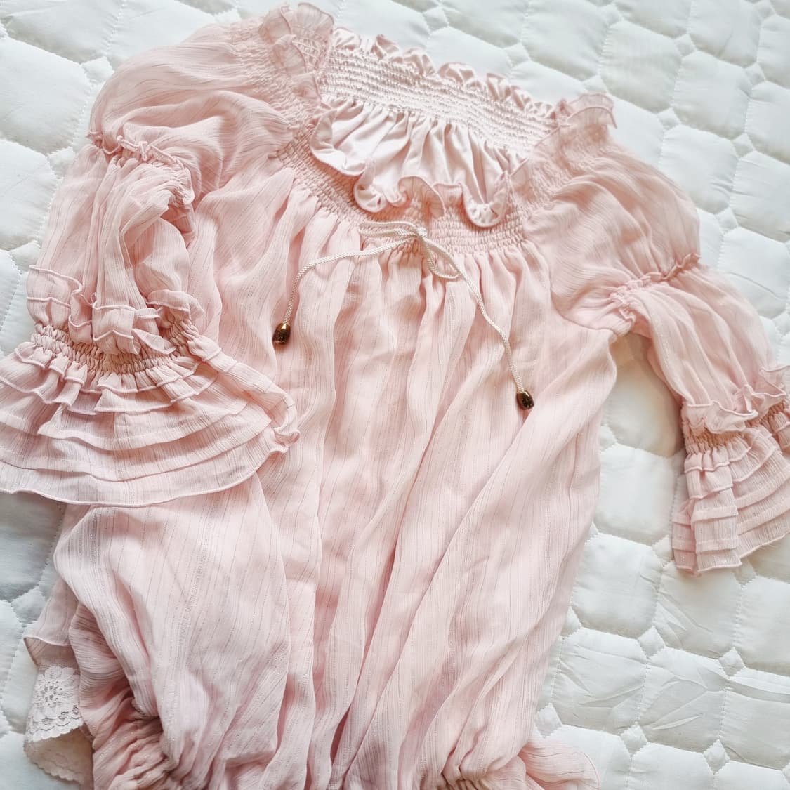 프릴 오프숄더 튜닉 상품이미지6