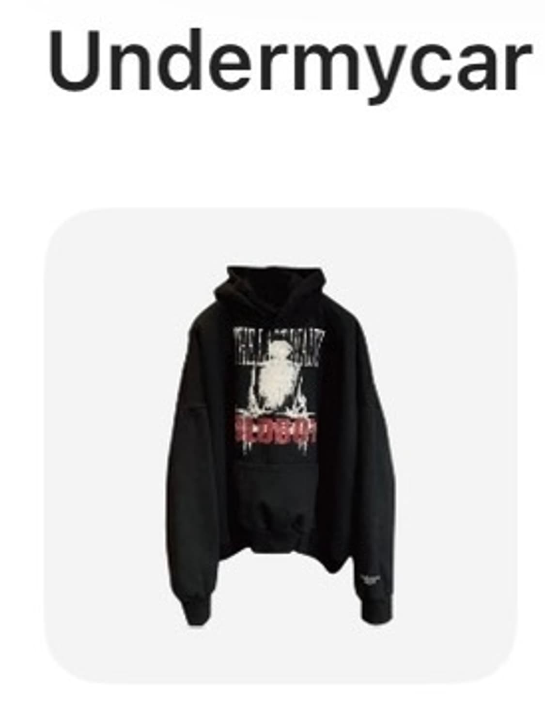 언더마이카 올드보이 더 라스트 왈츠 후드 블랙 크림슨  상품이미지1