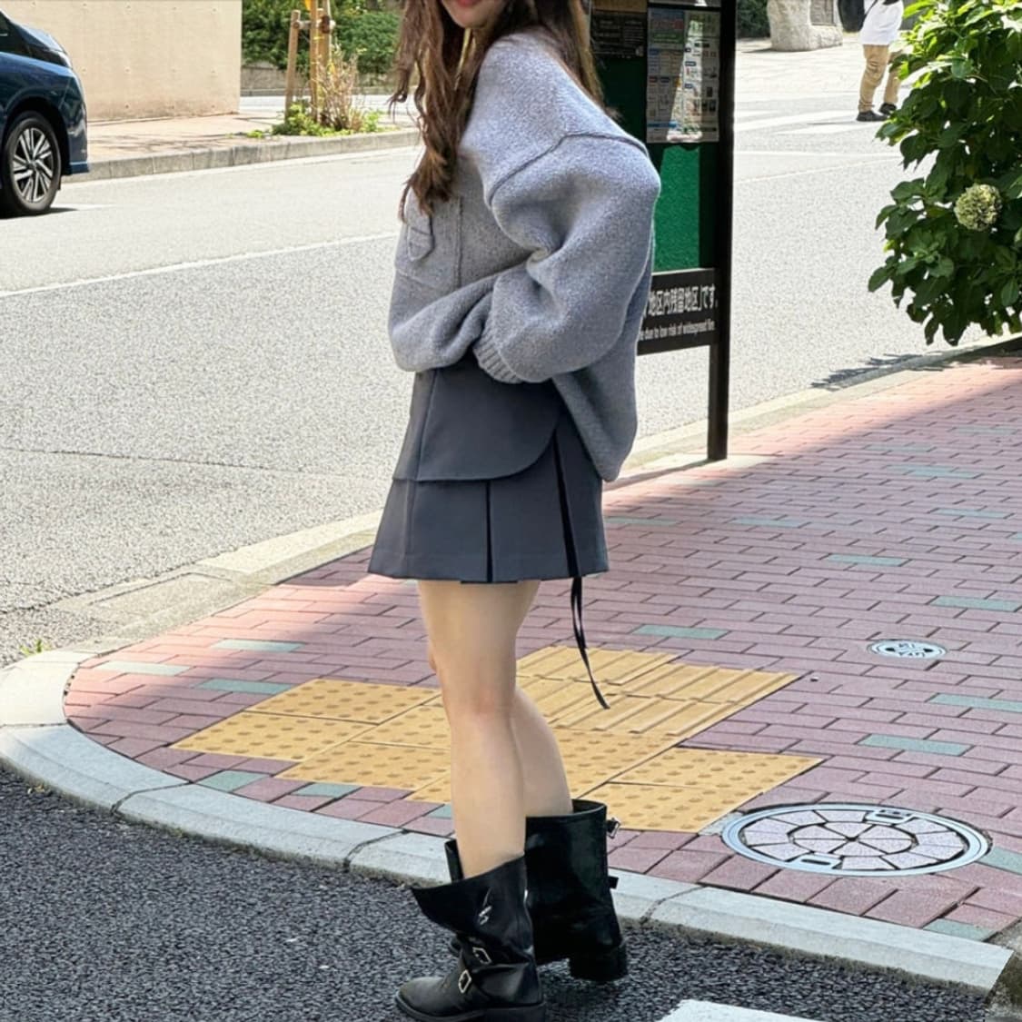 모어댄예스터데이 캄포 플리츠 미니스커트 66 새상품 상품이미지3