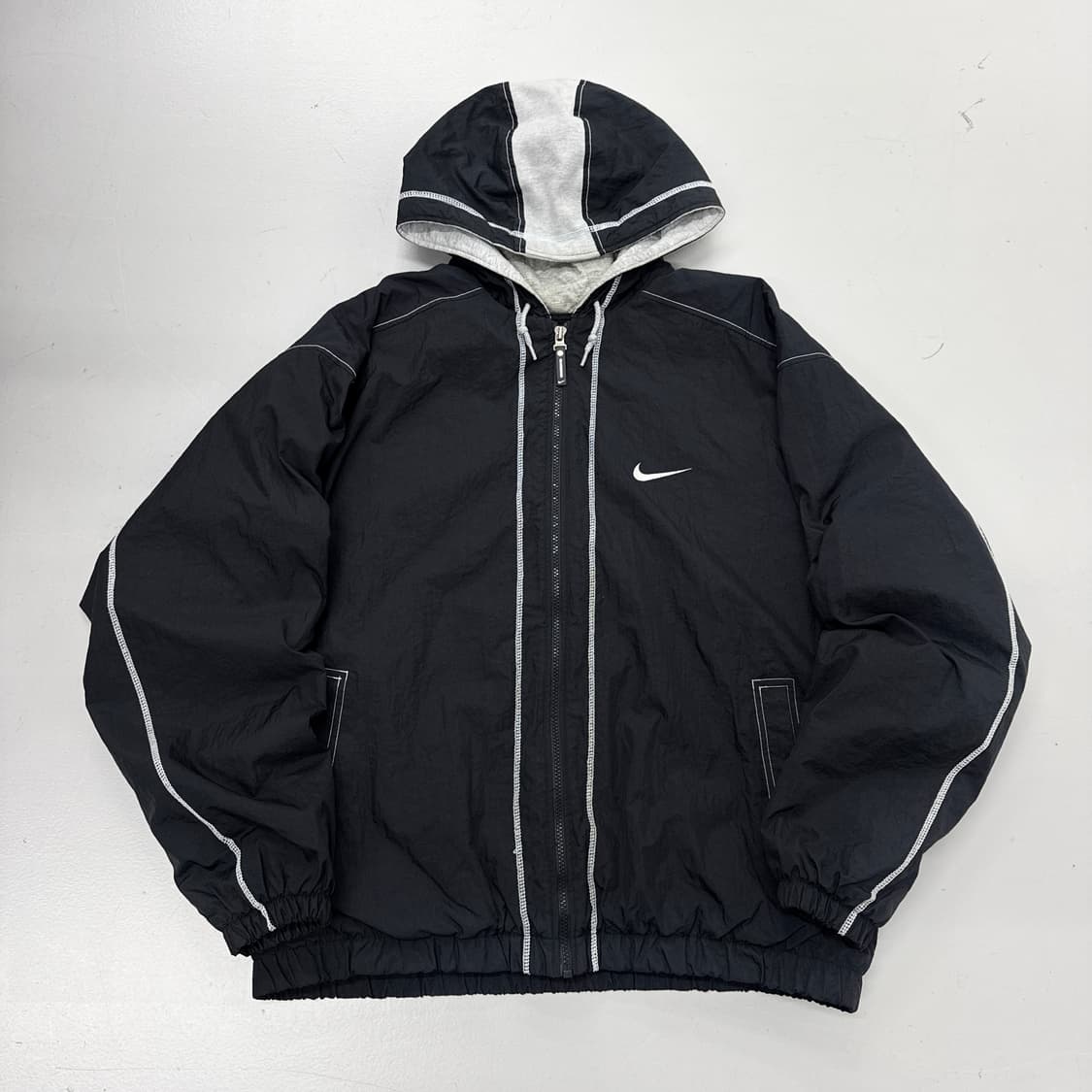 나이키 90s 스우시 빅로고 올드스쿨 나일론 점퍼 자켓 상품이미지2