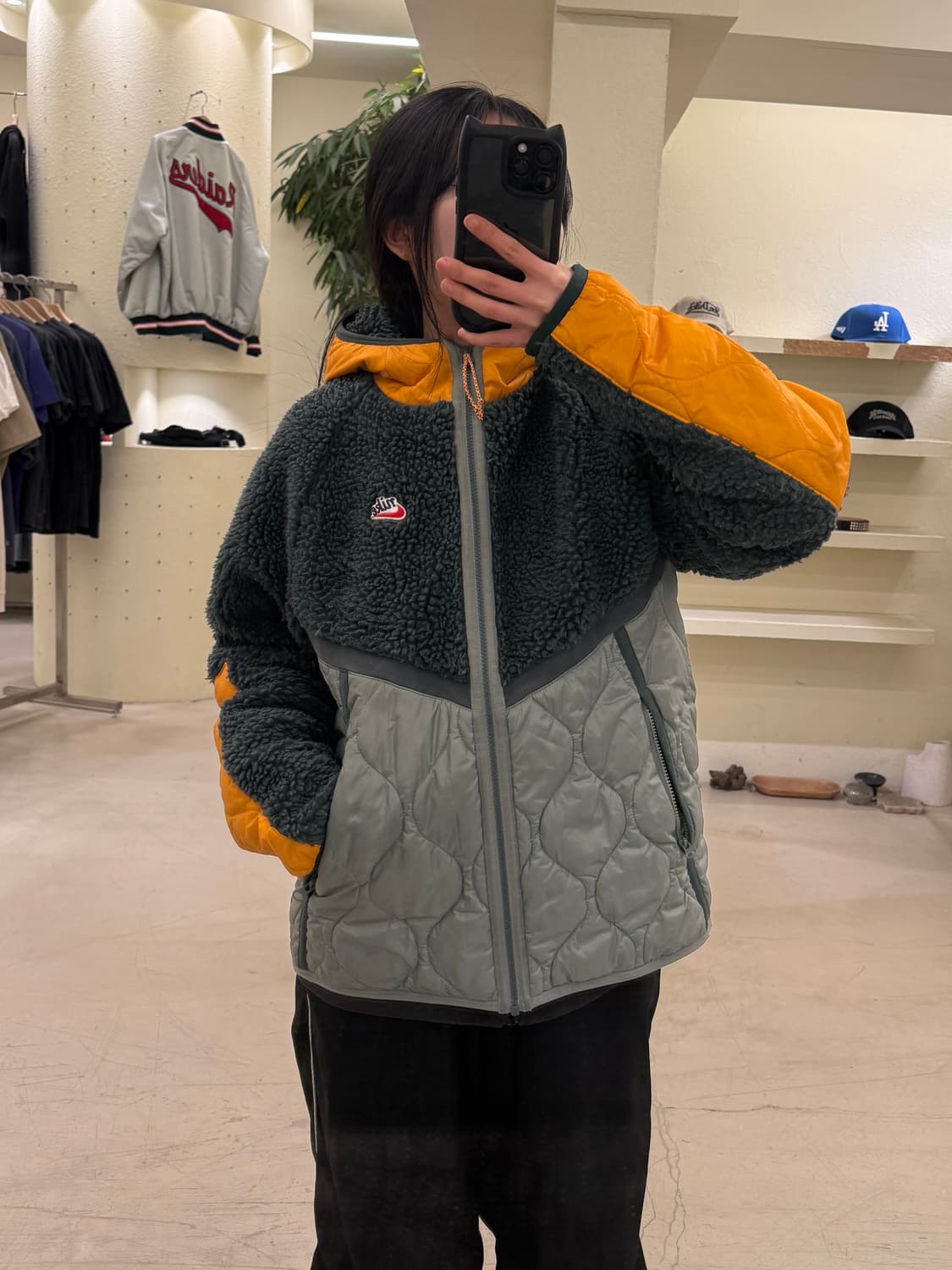 나이키 퓨추라 헤리티지 퀼팅 쉐르파 자켓 U56 상품이미지1