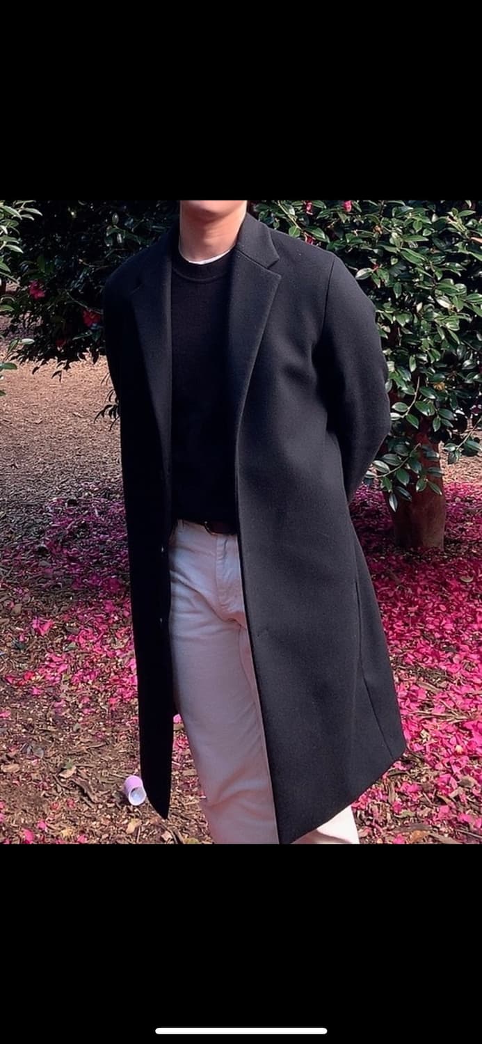 인사일런스 블랙 싱글 코트 [L] 상품이미지6