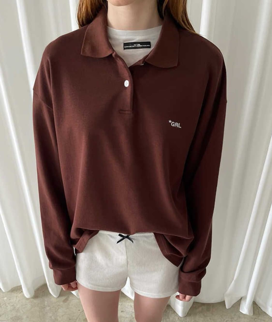 pff girl polo long sleeve shirt 상품이미지3