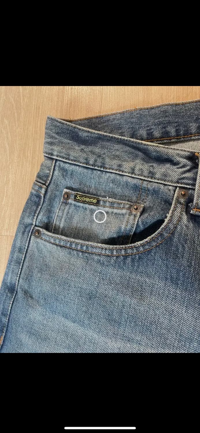32 슈프림 루즈 셀비지 24fw 인디고 데님 극미 크림구매 상품이미지3